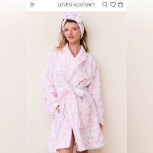 NWT LoveShackFancy Floral Pink Robe